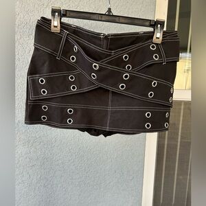 Shein Super Mini Goth Punk Rave Skirt w/built In shorts Size M Check Measurement